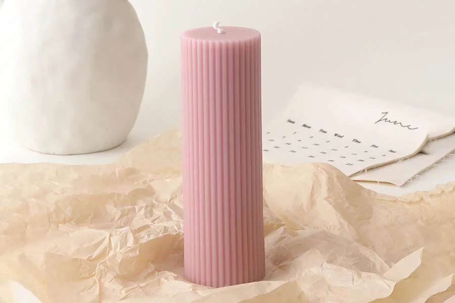 Vertical Stripe Wax Candles